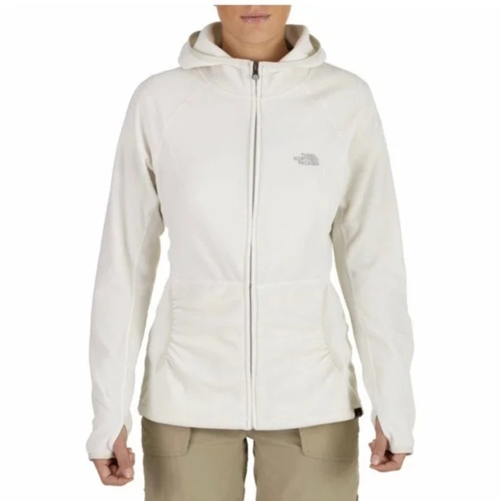 The north face white fleece sweater